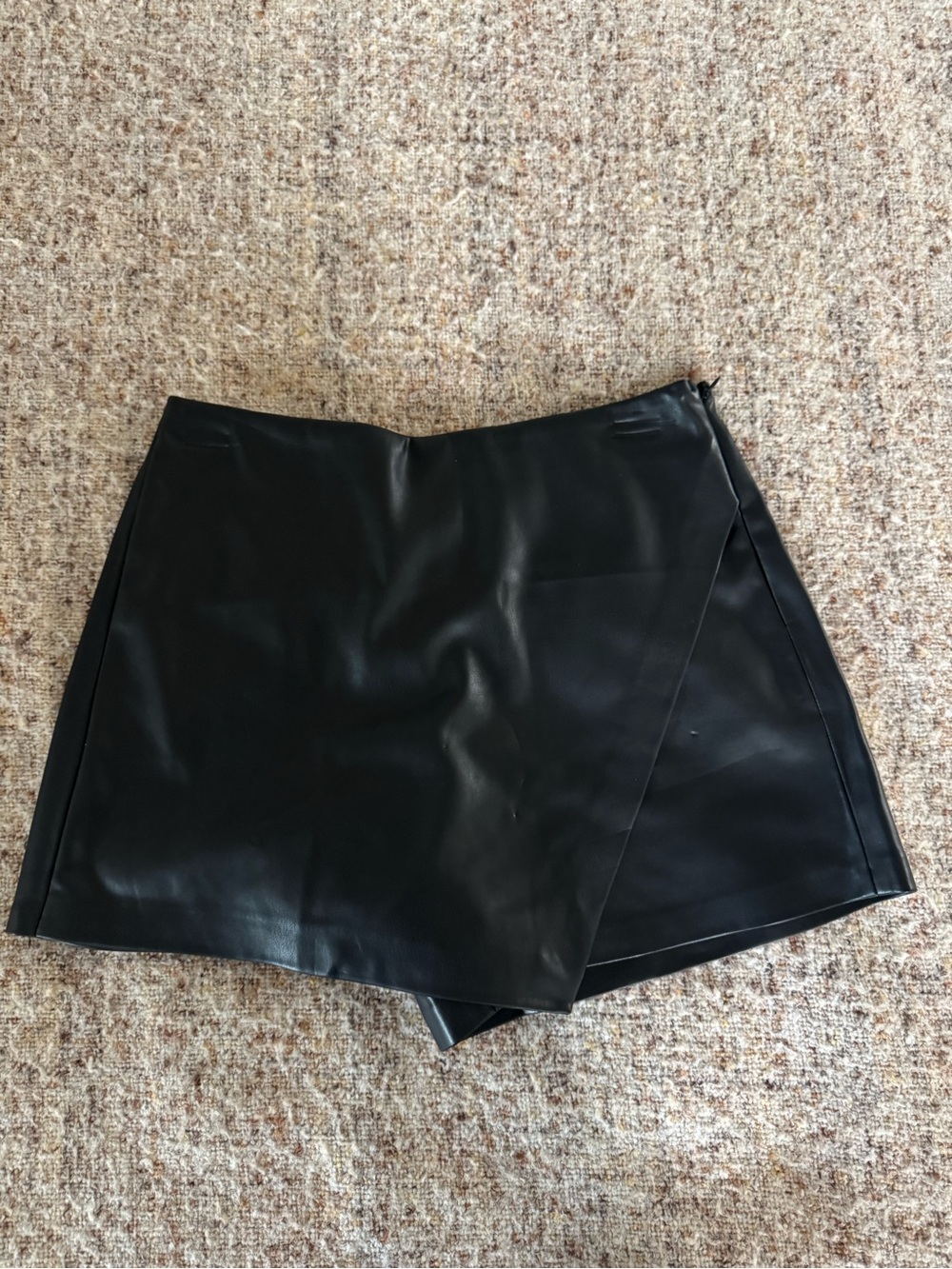 MANGO Faux Leather Mini Skirt